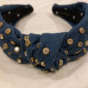 Lele Sadoughi Dark Denim Crystal Headband